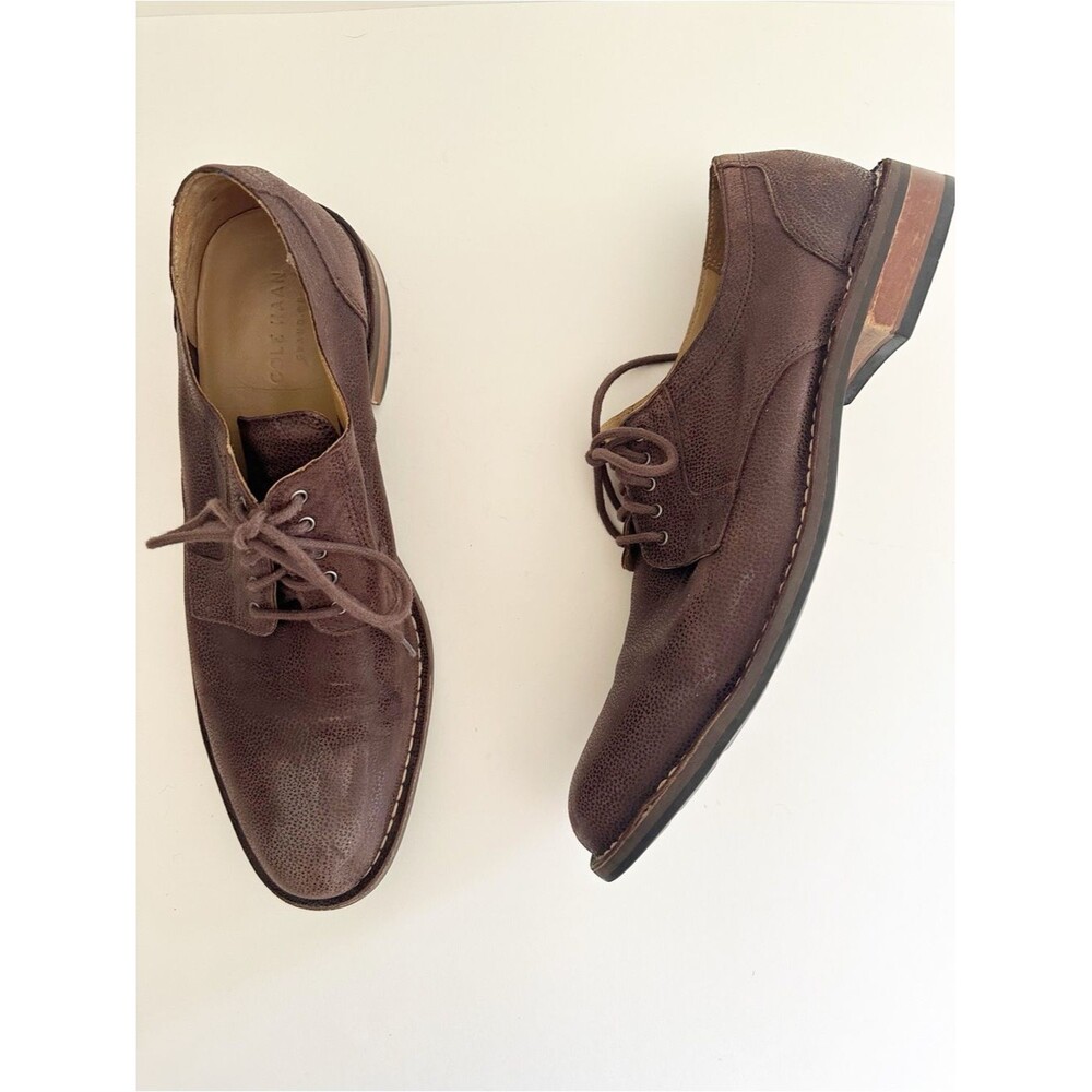 Cole Haan brown pebble leather Center Street oxford